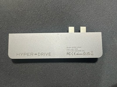 HyperDrive Duo 7-in-2 USB-C Hub Adapter for MacBook Pro Air Thunderbolt 3 Silver