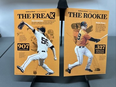 SF Giants 2010 Playoff Card Lot 7 1/2'' x 5 1/4'' Buster Posey Tim Lincecum