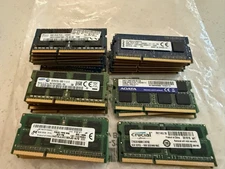 Lot of 32 Samsung/Hynix/Micron/Kingston 8GB PC3L-12800 SoDIMM Memory 4 Notebooks