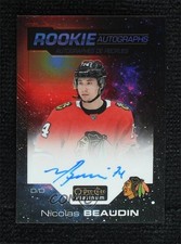 2020-21 O-Pee-Chee Platinum Rookie Cosmic 34/75 Nicolas Beaudin #R-NB Auto 0z3p