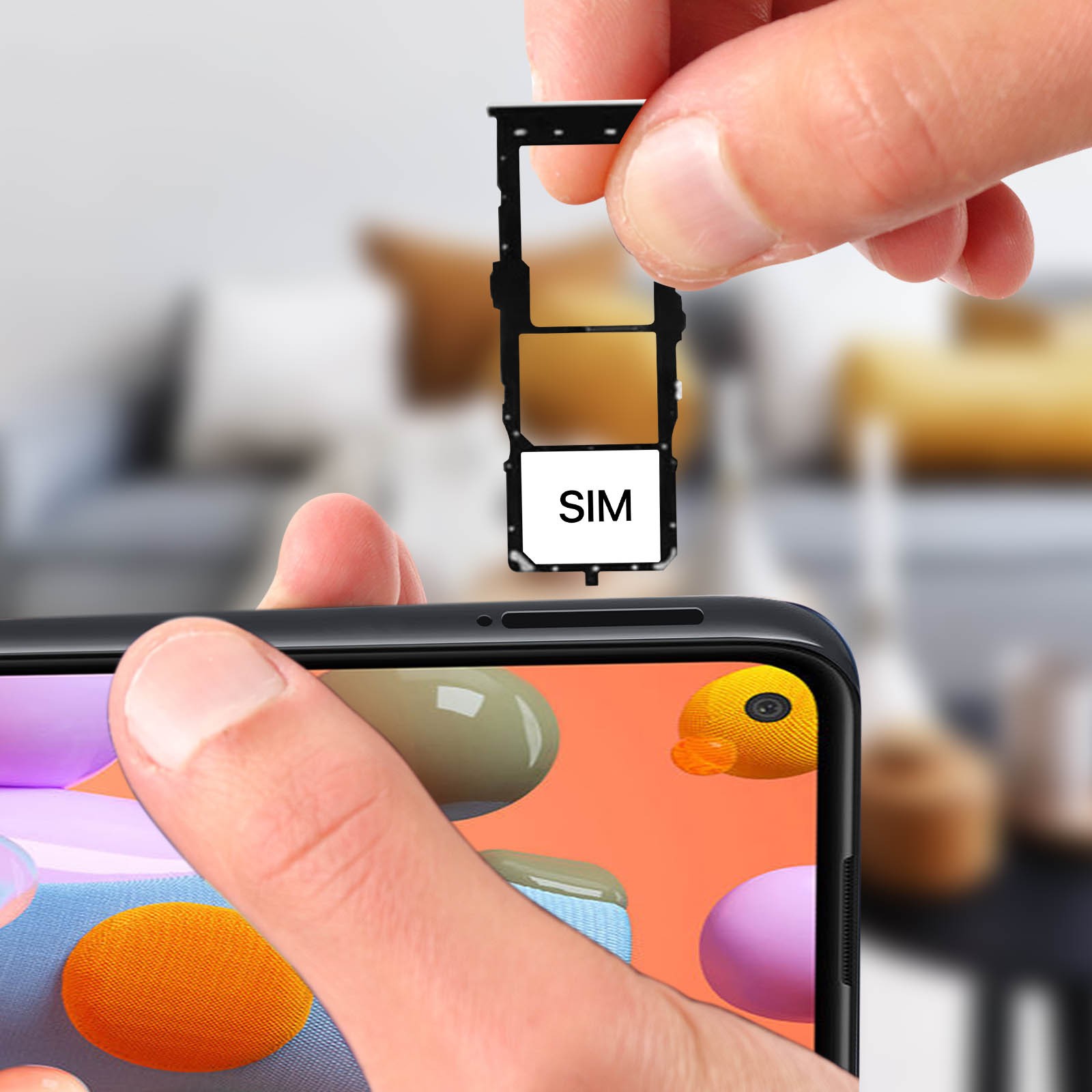Tiroir SIM Galaxy A11 Support Carte Nano SIM et Micro SD - 3