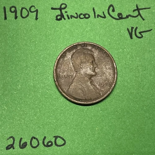 1909-P Lincoln Wheat Cent / Penny 1c Vg Very Good See Pictures