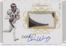 2019 Panini Flawless Patch Auto 14/15 Carson Wentz #PA-CW Patch Auto 5w7