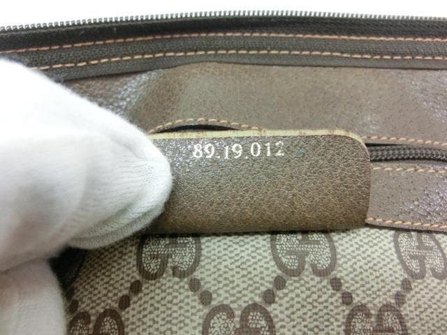 GUCCI Old Sherry Line GG Supreme Beige Canvas Tote Bag Women Authentic thumbnail 14