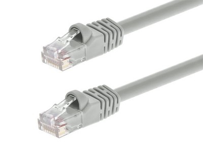 Cat6 Ethernet Patch Cable Network Internet Cord RJ45 Stranded UTP 24AWG 7ft Gray