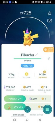 Rare Costumes Non Shiny Pikachu Pokemon trade Go (Fragment,ash,straw Hat & more)