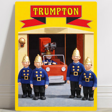 Trumpton Fire British Retro TV Aluminium Metal Sign Wall Decor Gift Plaque