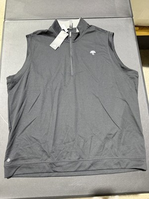 NWT MEN'S ADIDAS ELEVATED 1/4 ZIP VEST, SIZE: 2XL, COLOR: BLACK (M9.22)