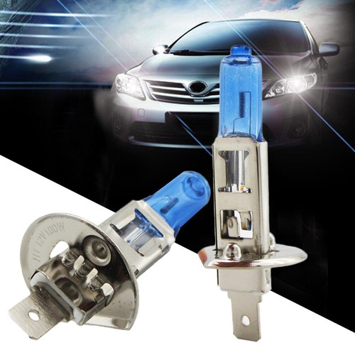 2x H1 Halogen 100W 12V Low/High Beam Headlight/Fog Bulbs White Glass Pair Car - Picture 6 of 11