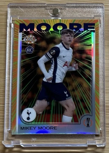 2024-25 Topps Chrome UCC Mikey Moore Radiating Rookies Case Hit SSP Tottenham RC