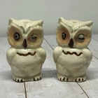 Vintage Shawnee Pottery Winking Owl Salt & Pepper Shakers