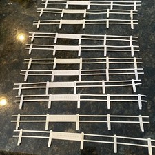 Vintage Original Strombecker 1/32 Slot Car Track White Guard Rail 11 Pieces