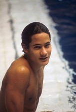 Summer Olympics Closeup of USA Greg Louganis during Men's 10M Plat- Old Photo