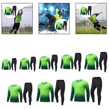 Goalkeeper Shirt and Pants Set Protective Professional Goalie Soccer Shirt