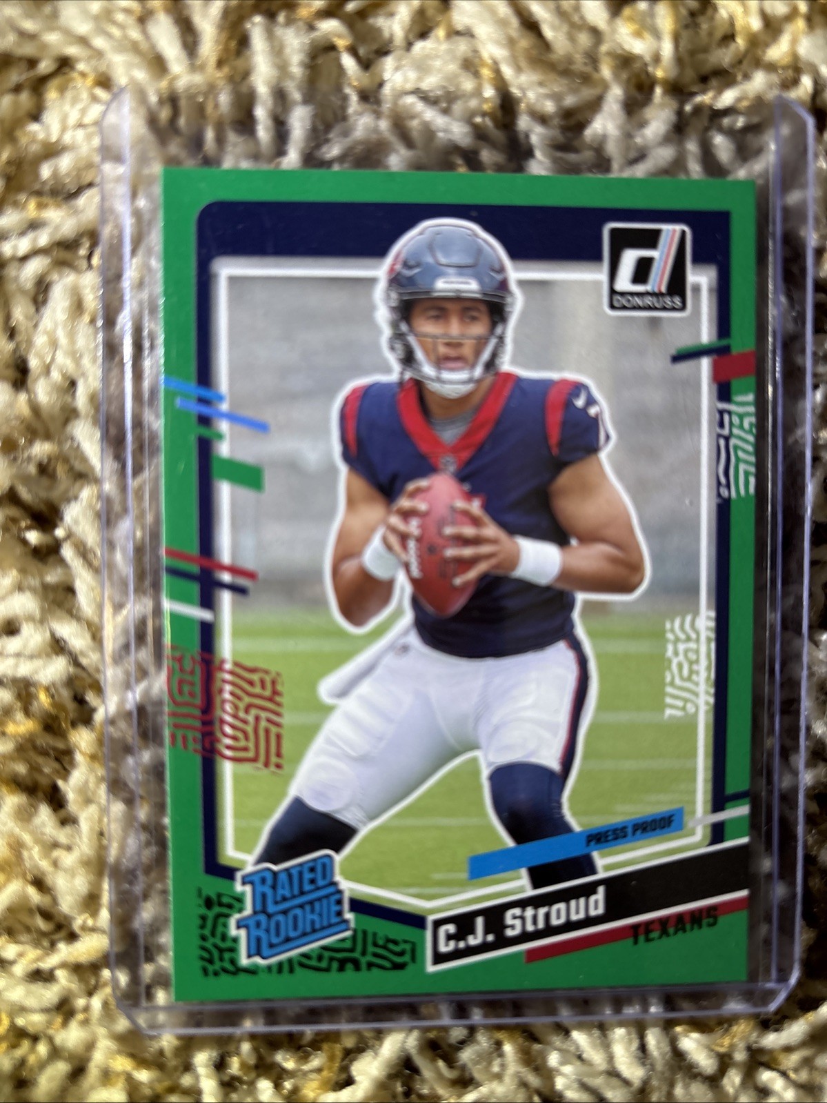 2023 Donruss Football CJ Stroud Rated Rookie Green Press Proof #339