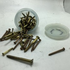 Mixed Lot  Solid Brass Bronze Flathead Wood S...
