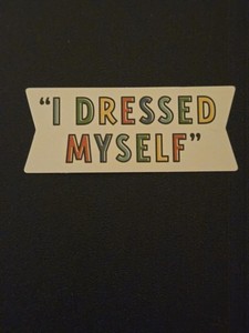 Creative Memories I Dressed Myself Colorful Scrapbook Die Cut