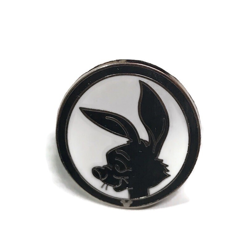 Disney Trading Pin Winnie the Pooh Rabbit Silhouette Black White