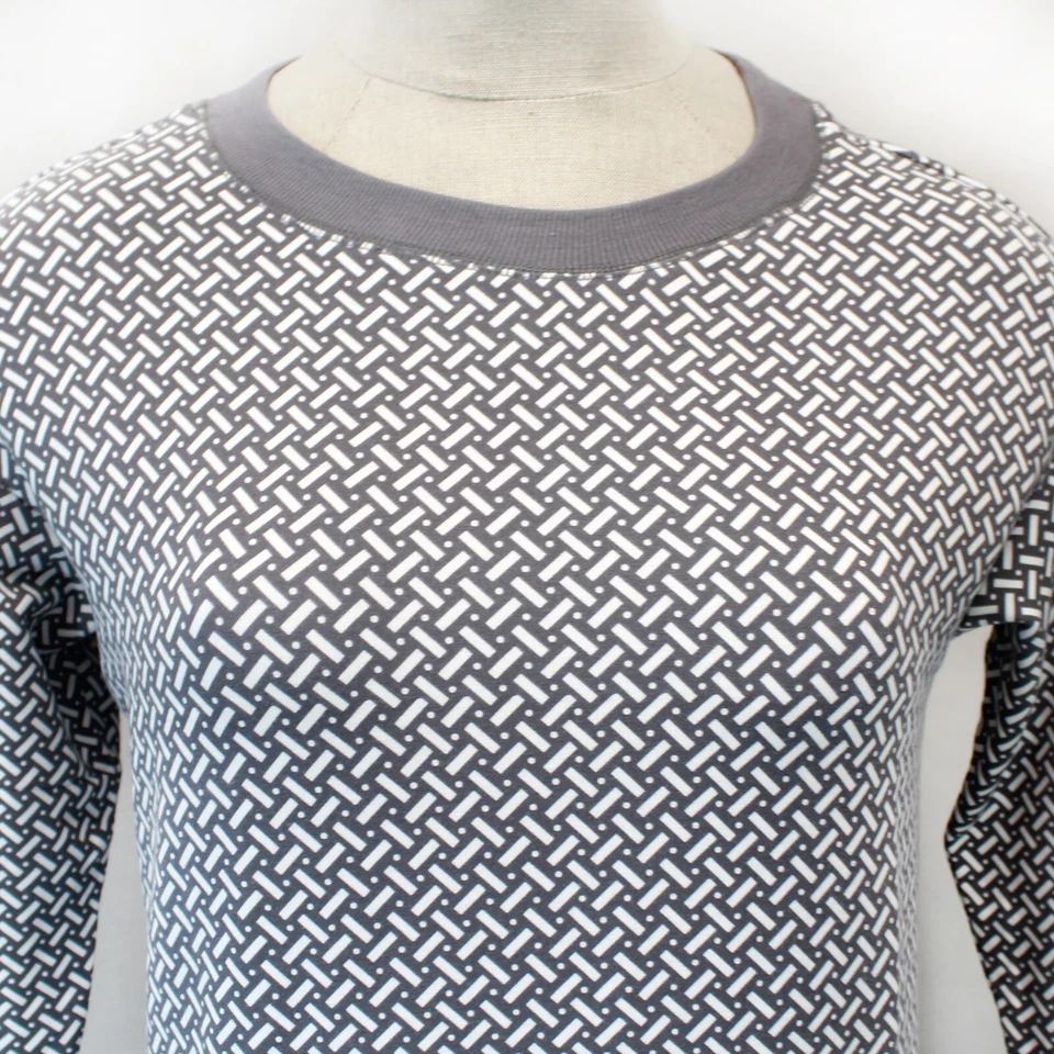 TALBOTS Plus Grey White Casual Comfort Lounge Modal  Sweatshirt TOP Blouse 1X - Image 3 of 4