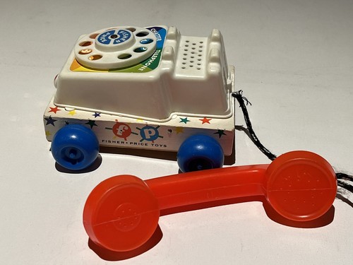 Vintage Fisher Price CHATTER TELEPHONE #747 1961  Clicking Phone Works Well  - Bild 3 von 11
