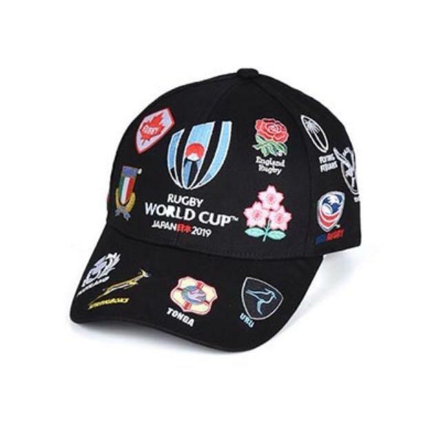 ラグビーワールドカップ 2019 20Unions キャップ Rugby World Cup 2019TM Official License 20 UNIONS Cap Black Size