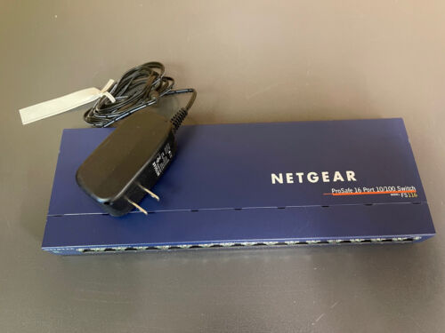 Netgear ProSafe FS116 Blue Fast Ethernet 16-Port 10/100 Unmanaged Desktop Switch - Picture 1 of 1