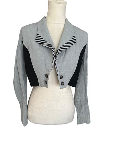 Vintage Sheri Martin Western Crop Blazer Jacket Sz 8 Cowgirl Rodeo Southwestern