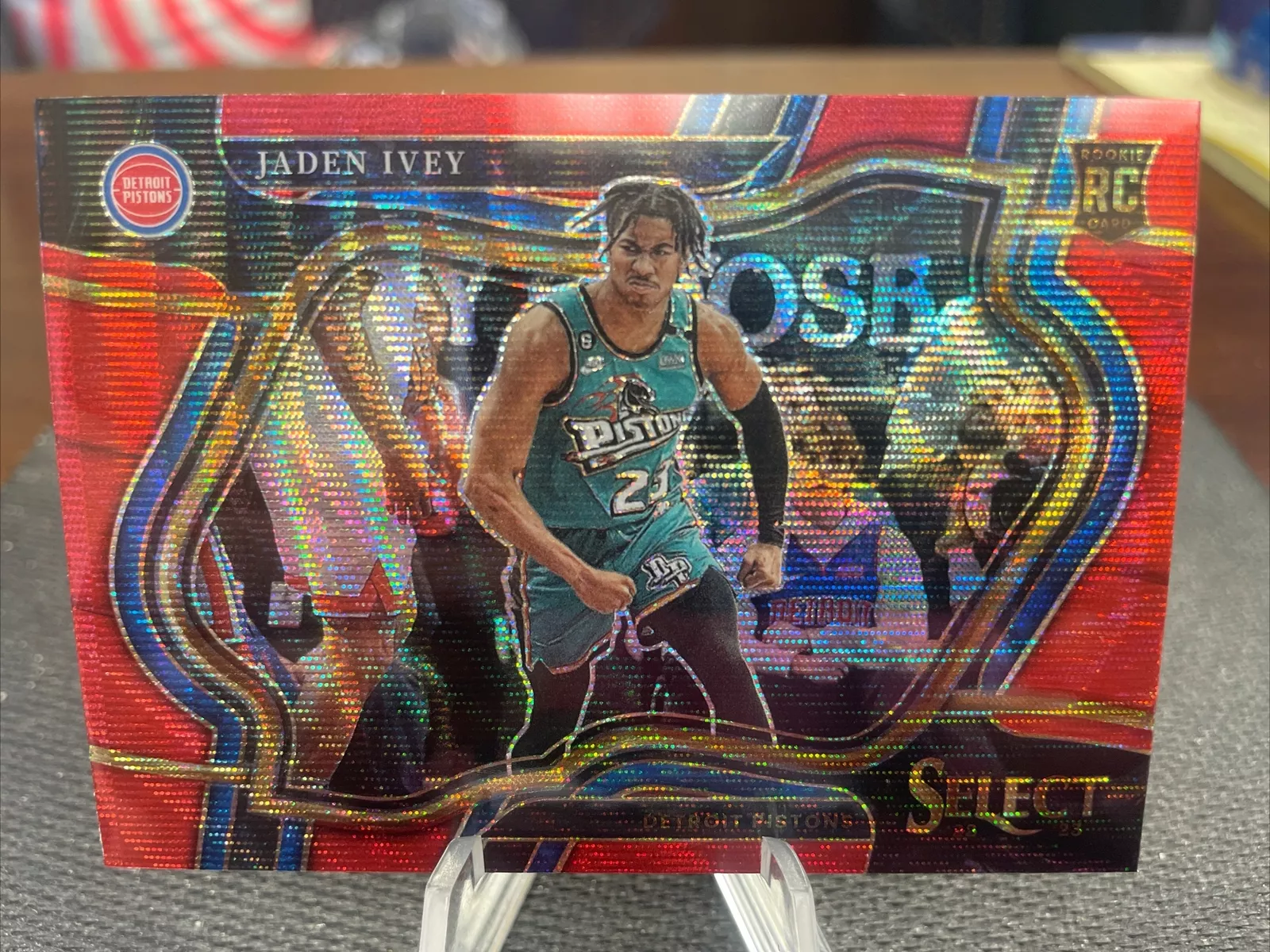 2022-2023 Panini Select TMall Basketball Jaden Ivey Red Wave Courtside RC #298