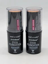 Wet n Wild Photofocus Stick Foundation 0.42 Oz - #862B Cream Beige (Pack of 2)
