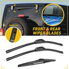 Front & Rear Window Wiper Arm &Blade Set Replacement For 2000-2022 Jeep Wrangler