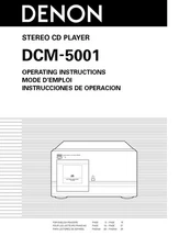 Denon DCM-5001 CD Player Owners Manual