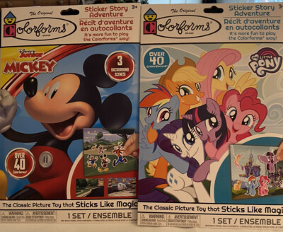 Colorforms,Mickey Mouse & My Little Pony,Over 40 Colorforms In Each ...