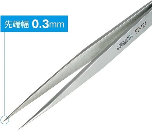 HOZAN [Pinzette TITAN Serie lang gerade Typ: PP-124] Spitze 0,3 mm - Bild 2 von 4