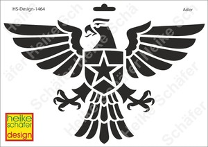 Wandschablone Maler T-shirt Schablone W-012 Adler ~ UMR Design