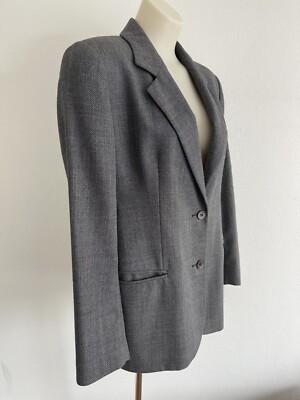 Valentino Jacket Blazer Wool Secretary Office Vintage IT44-M