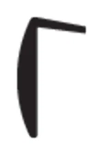 RRT32-02-50 Trim-Gard BLACK Adhesive backed L-Style Door Edge  15/32 in x 50 ft