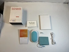 Ocoopa Rechargeable Hand Warmer White/ Teal Electric Portable Open Box New
