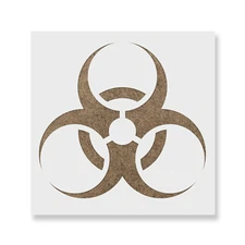 Biohazard Stencil - Durable & Reusable Mylar Stencils