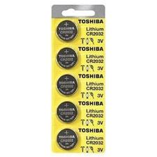 5 x New Original Toshiba CR2032 CR 2032 3V LITHIUM BATTERY BR2032 DL2032 Remote