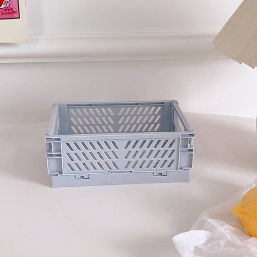 Mini Plastic Baskets For Organizing and Storage Collapsible Space Saving Crates - Picture 5 of 16