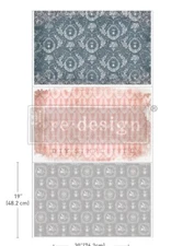 Decoupage Rice Tissue Paper Prima ReDesign Delicate Charm - 3 Sheets 19x30”