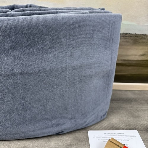 Pottery Barn Velvet Twill Blackout (1) Curtain Drape 50”x96” Steel Blue NWOT - Picture 2 of 5