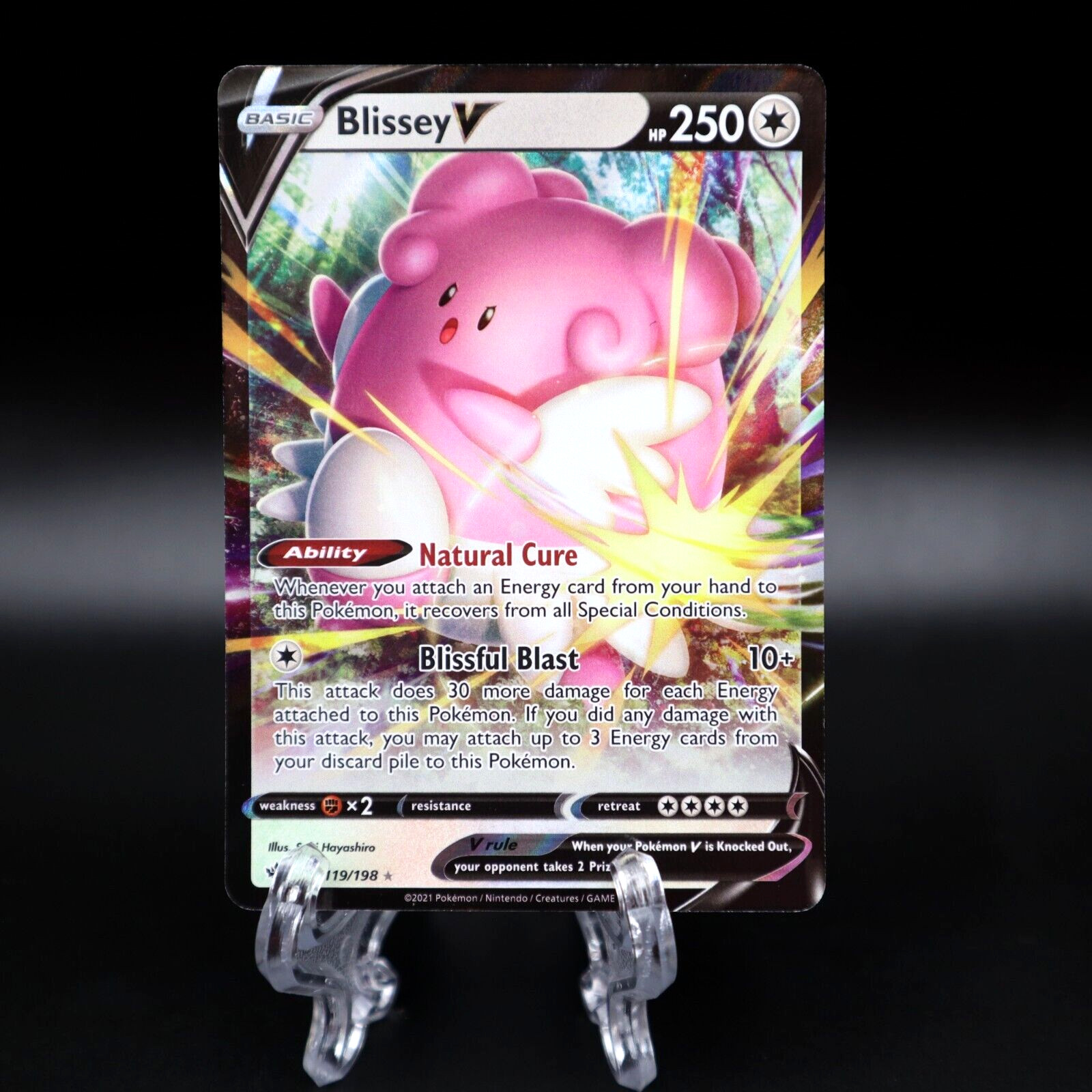 Blissey V 119/198 - Chilling Reign Ultra Rare Holo Pokemon TCG Card NM Near Mint