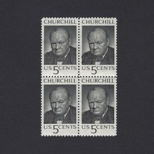 Sir Winston Churchill WWII - Vintage Mint Set of 4 stamps 60 Years Old!