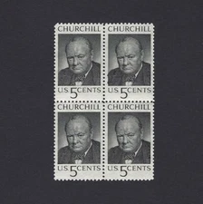 Sir Winston Churchill WWII - Vintage Mint Set of 4 stamps 60 Years Old!
