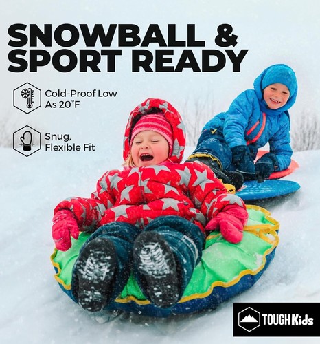 Kids Waterproof Snow Gloves - Secure and Warm for Active Winter Adventures - Picture 8 of 9