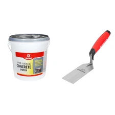 Concrete Patch 1 Gallon and Goldblatt 5X2 Margin Trowel Bundle