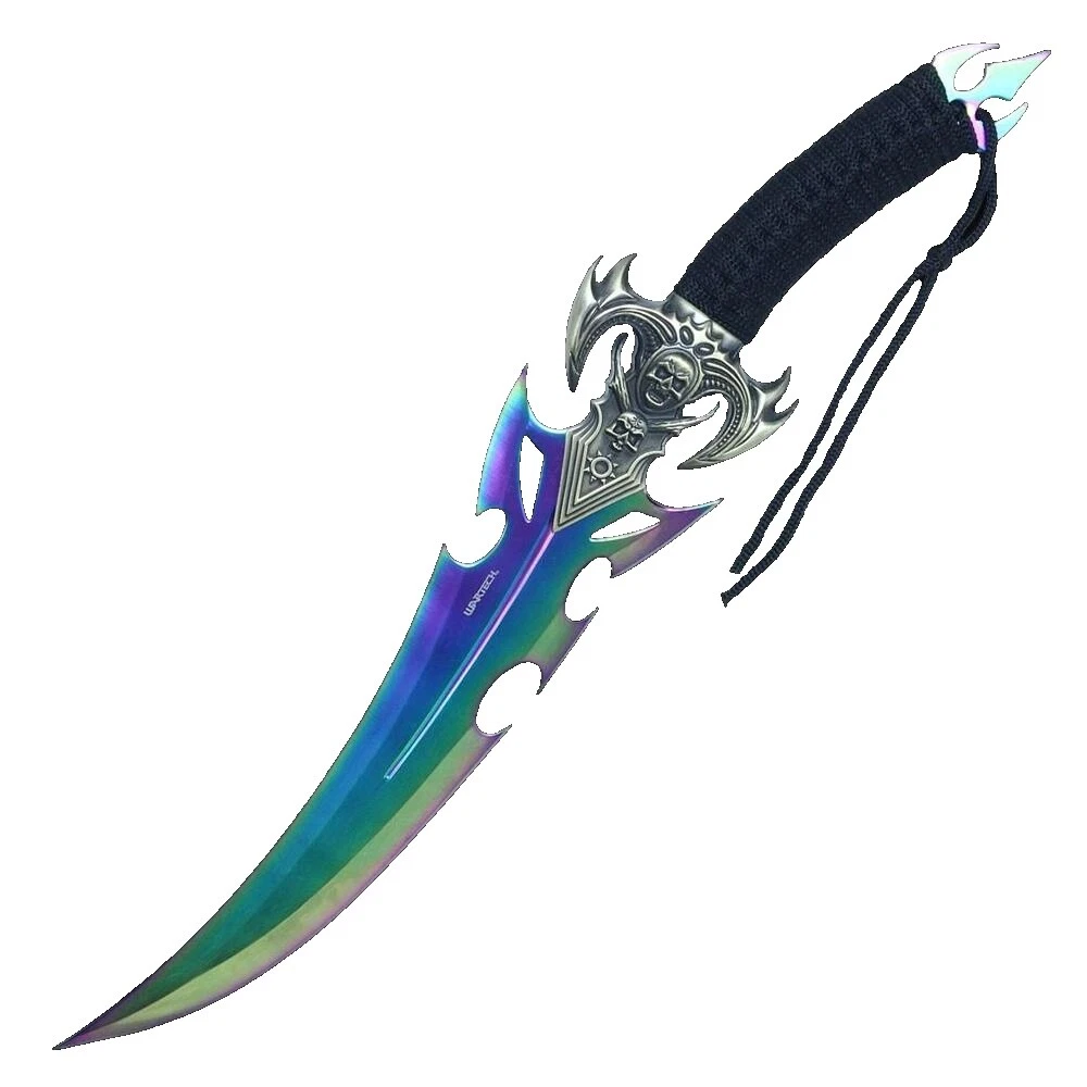 Hoja de acero inoxidable mango envuelto de Cuerda Modernas de colección Cuchillos de Hoja Fija producidos en fábricas