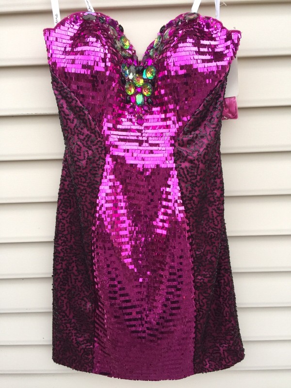 Partytime Sequin Pink Purple Dress Size 0