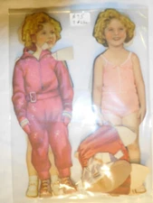 9 Vintage 4 doll, 5 clothes Shirley Temple Paper Doll Lot